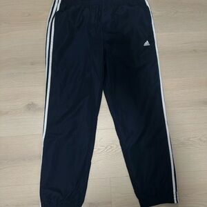 Adidas Kids Navy Joggers with White Stripes